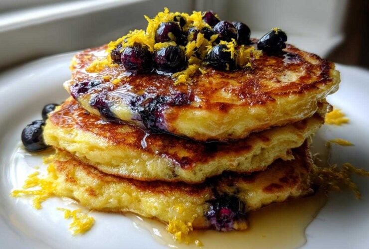 Blueberry Lemon Ricotta Pancakes