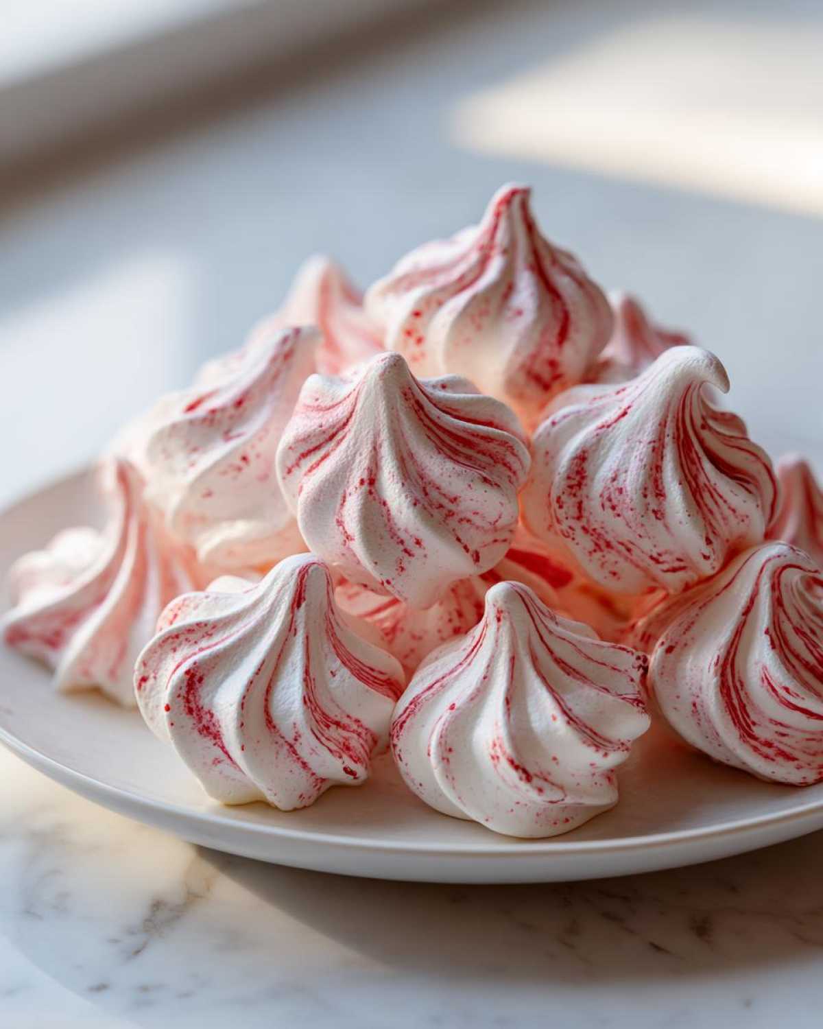 Candy Cane Meringue Kisses - detail 2