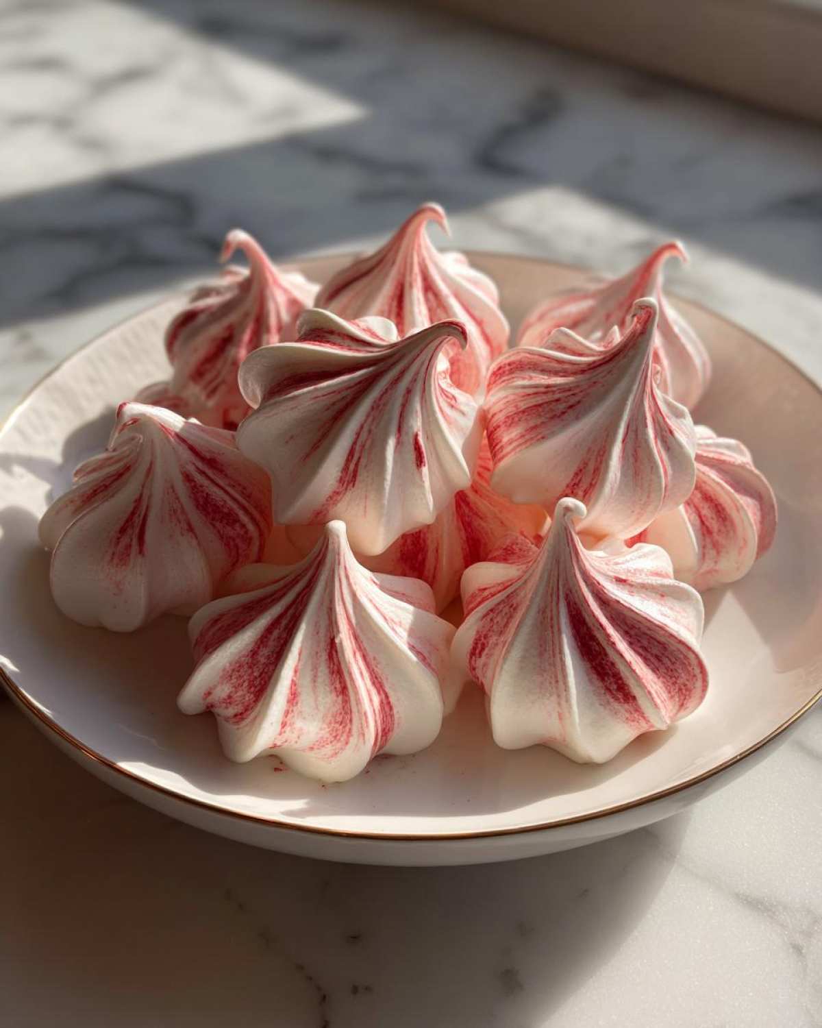 Candy Cane Meringue Kisses - detail 3