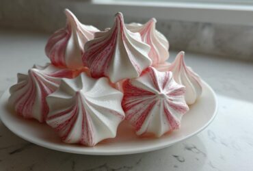 Candy Cane Meringue Kisses