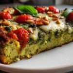 Cauliflower Crust Pesto Pizza