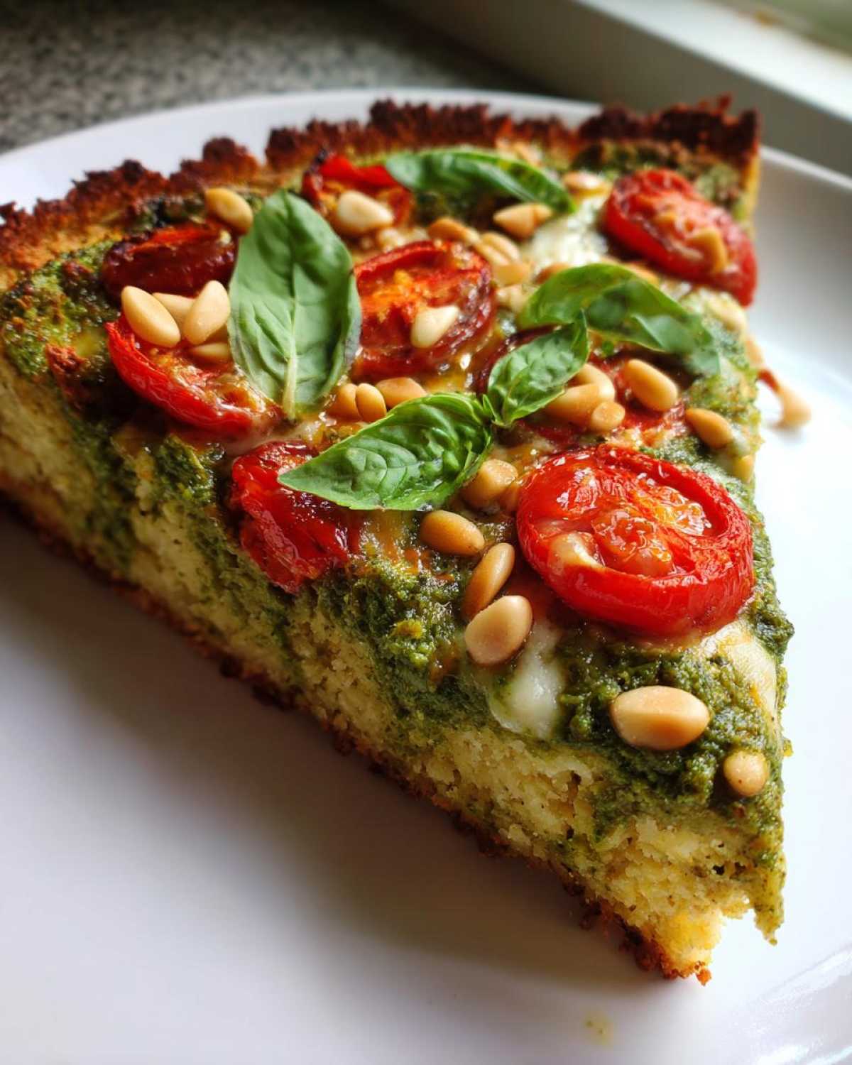 Cauliflower Crust Pesto Pizza - detail 3