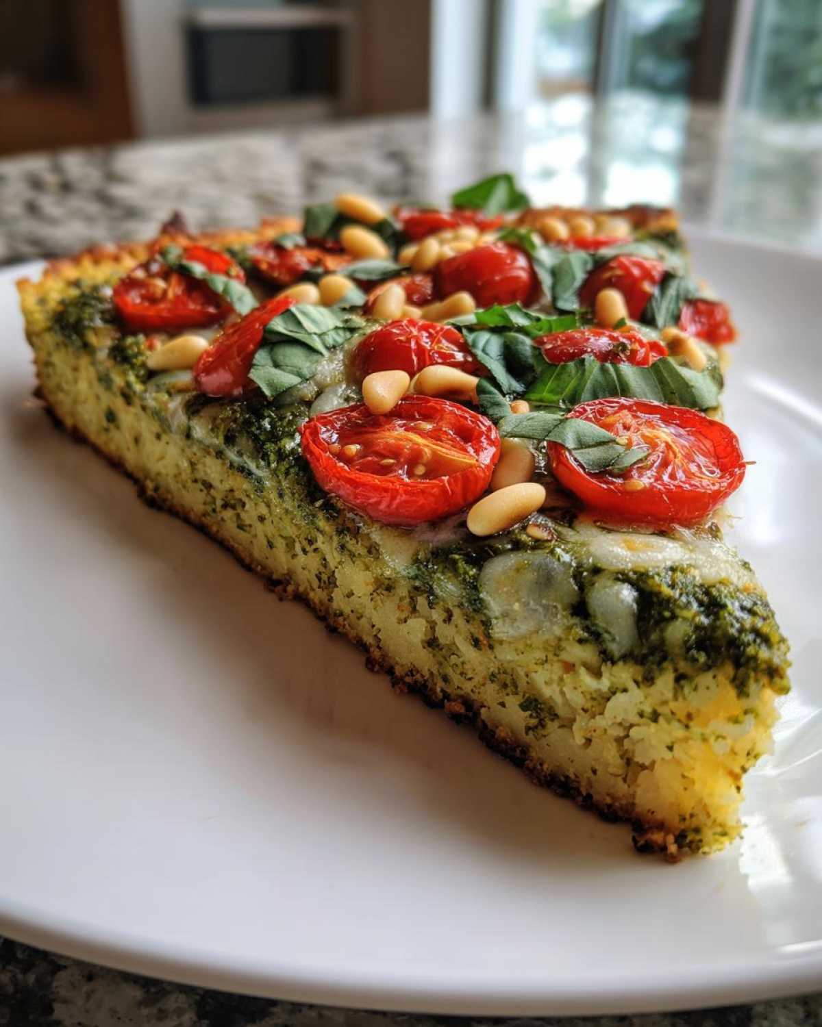 Cauliflower Crust Pesto Pizza - detail 4