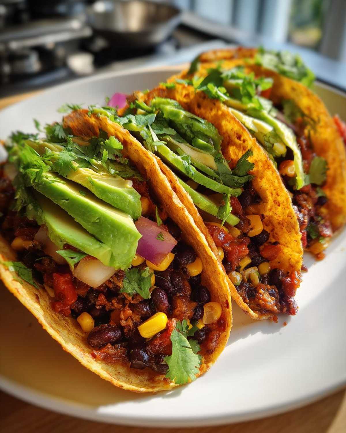 Cauliflower Tortilla Black Bean Tacos - detail 1