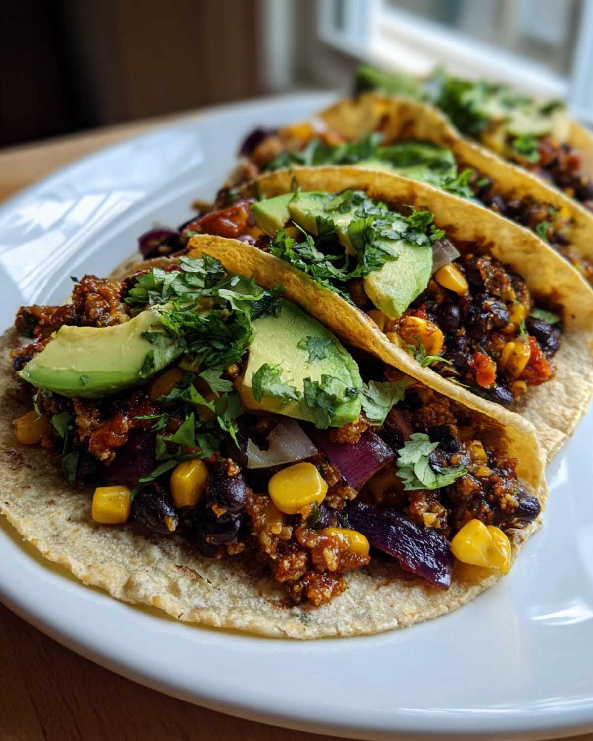 Cauliflower Tortilla Black Bean Tacos - detail 2