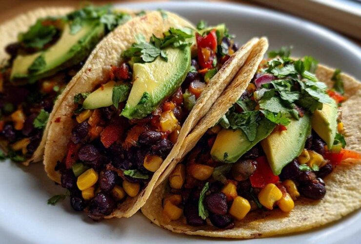 Cauliflower Tortilla Black Bean Tacos