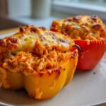 Cheesy Buffalo Chicken Stuffed Peppers