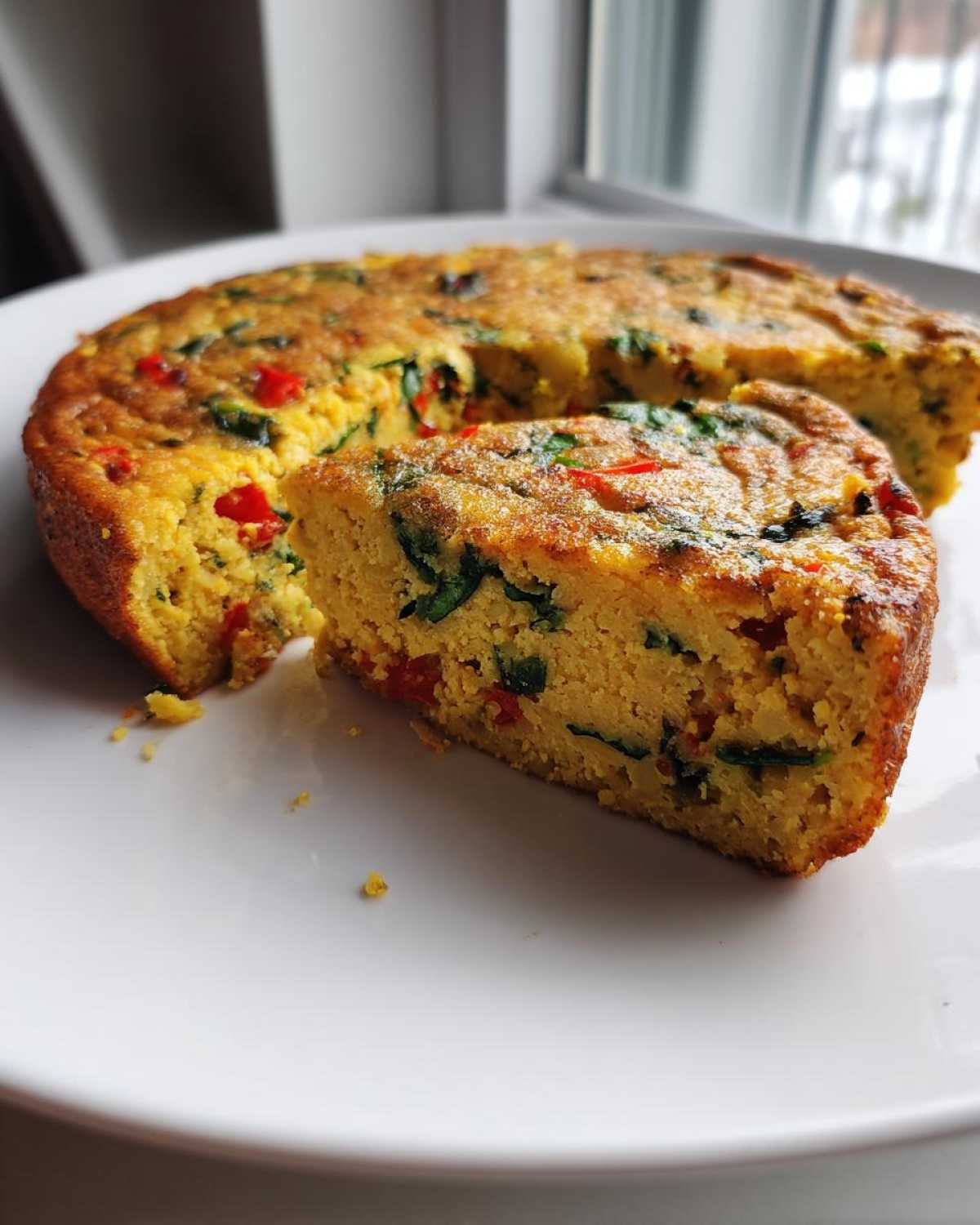 Chickpea Flour Veggie Frittata - detail 1