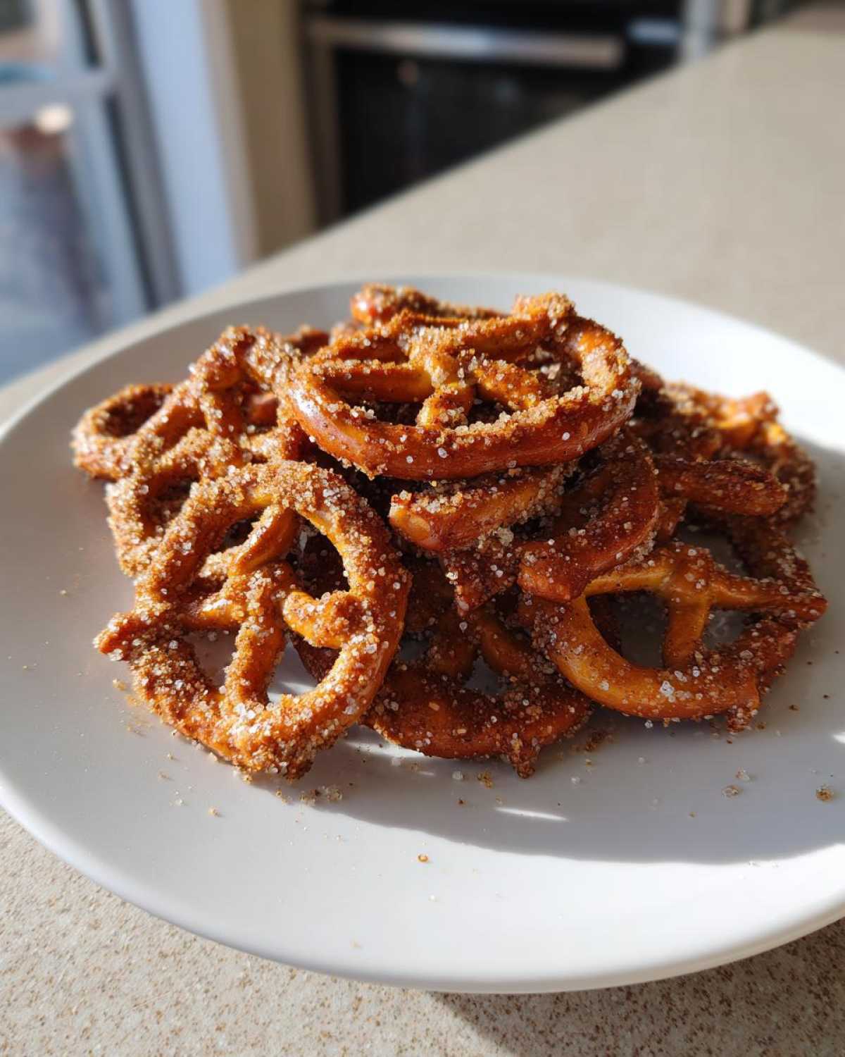 Cinnamon Roasted Almond Butter Pretzels - detail 1
