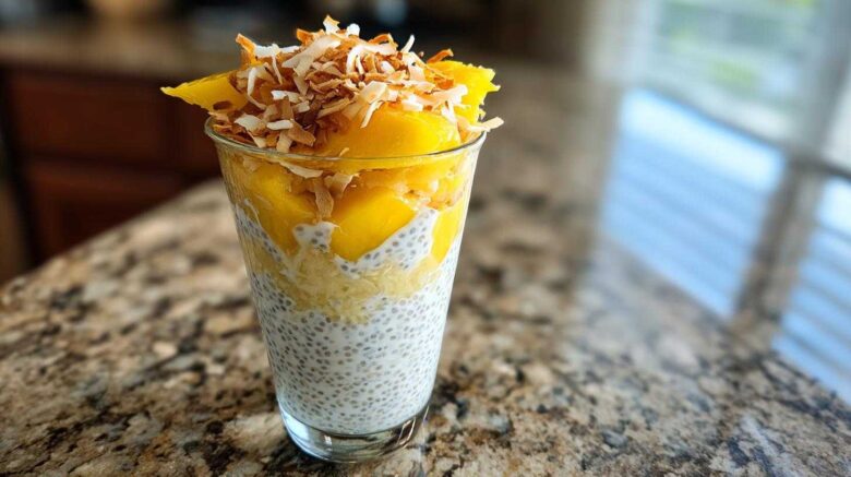 Coconut Lime Chia Pudding Parfait