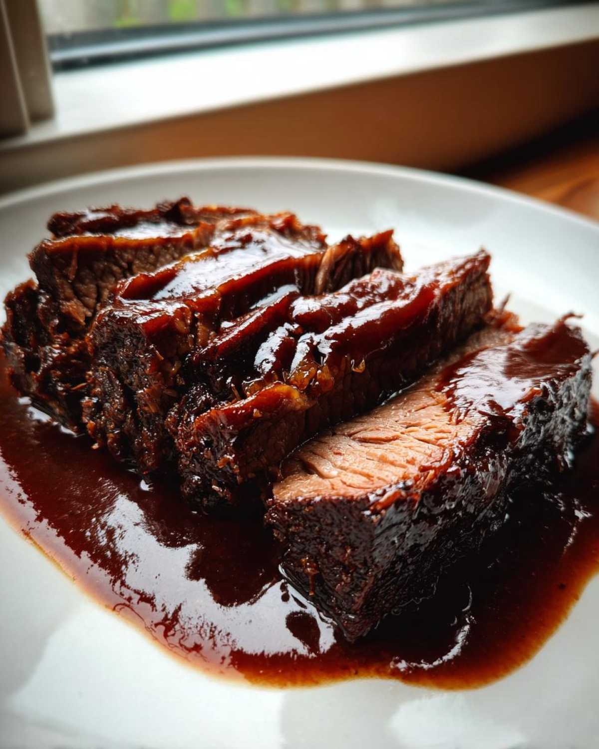 Coffee-Rubbed Beef Brisket with Cocoa BBQ Sauce - detail 2