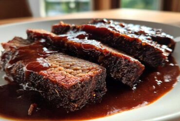 Coffee-Rubbed Beef Brisket with Cocoa BBQ Sauce