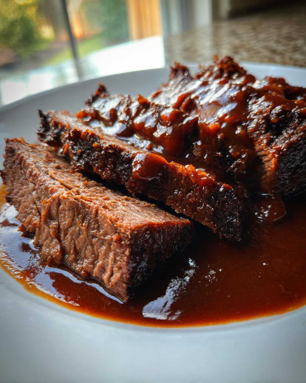 Coffee-Rubbed Beef Brisket with Cocoa BBQ Sauce - detail 4