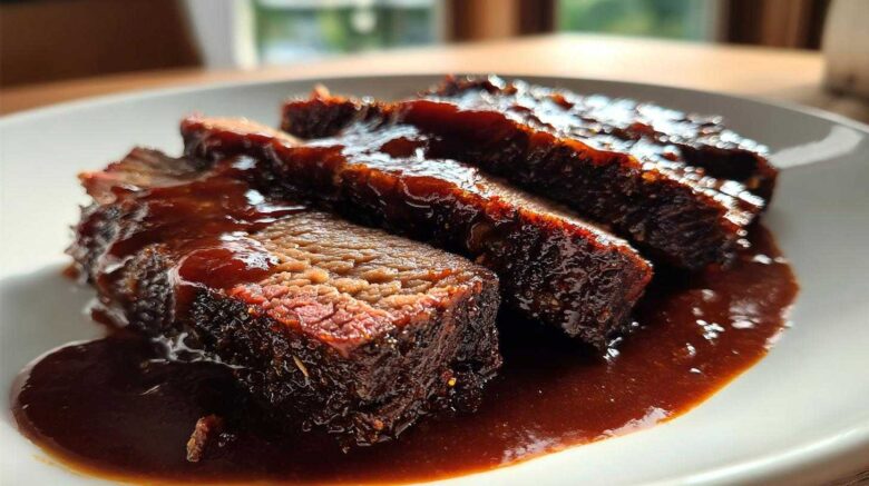 Coffee-Rubbed Beef Brisket with Cocoa BBQ Sauce