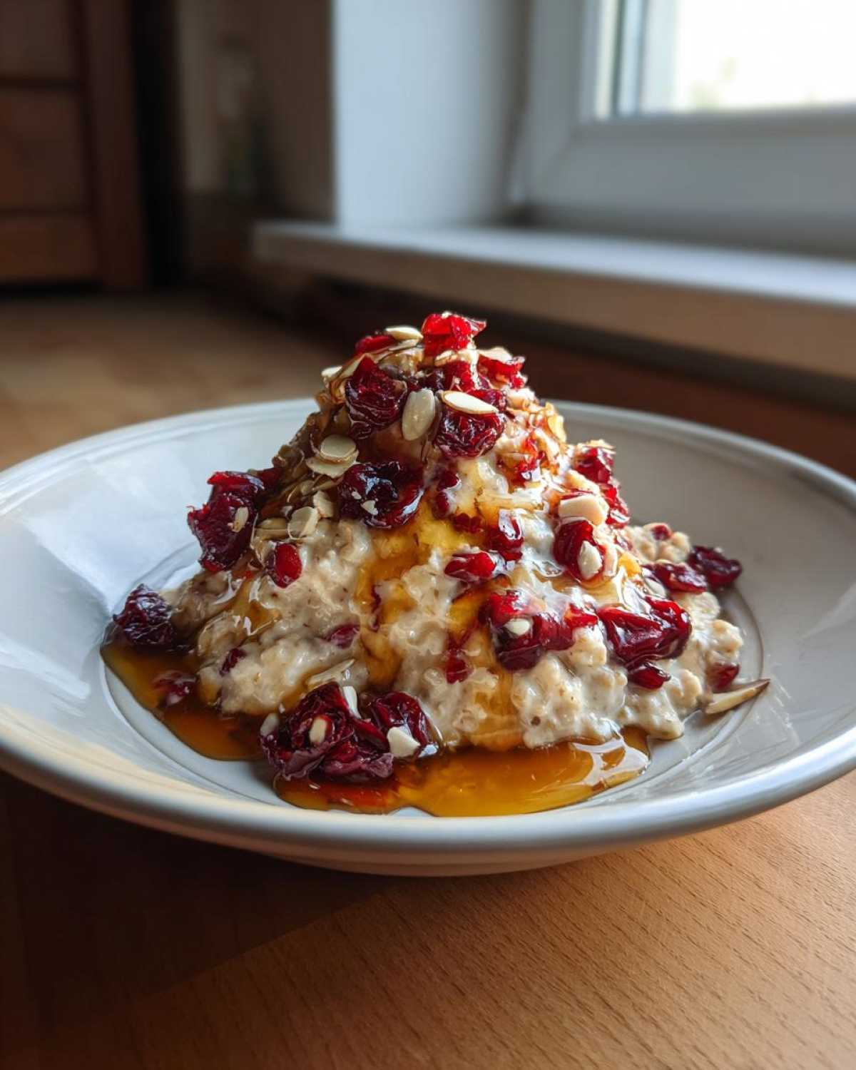 Cranberry Almond Porridge with Honey - detail 1
