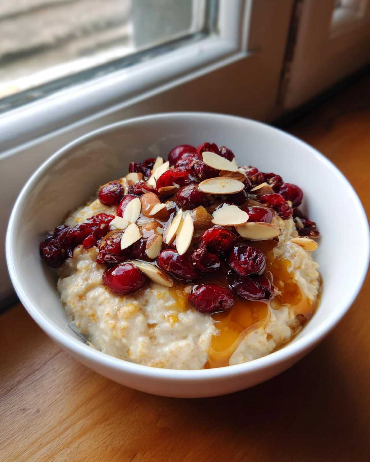 Cranberry Almond Porridge with Honey - detail 2
