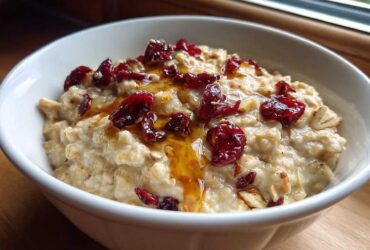 Cranberry Almond Porridge with Honey