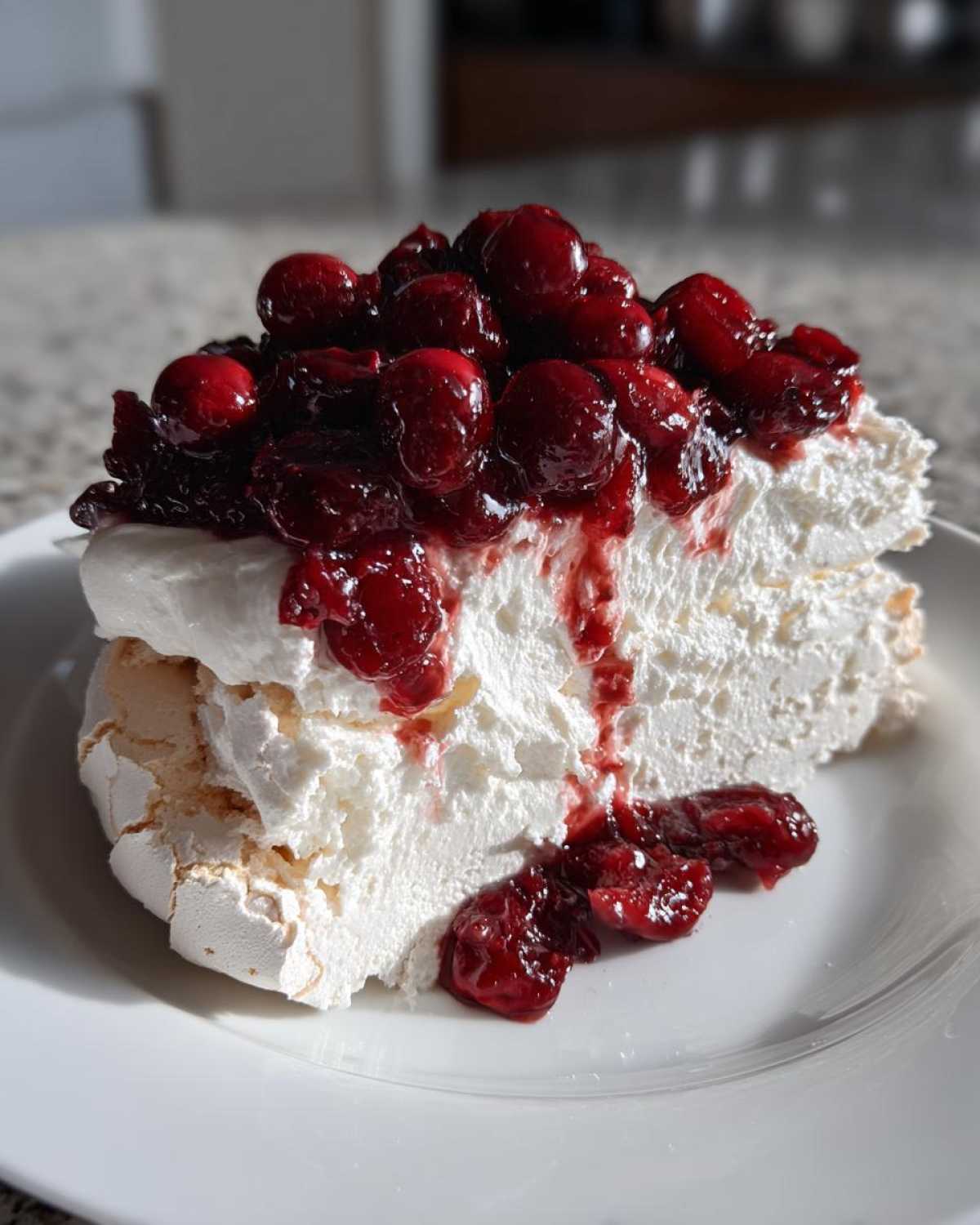 Cranberry Gingerbread Pavlova - detail 3