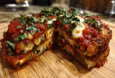 Eggplant Parmesan Stack with Herbs