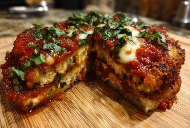 Eggplant Parmesan Stack with Herbs