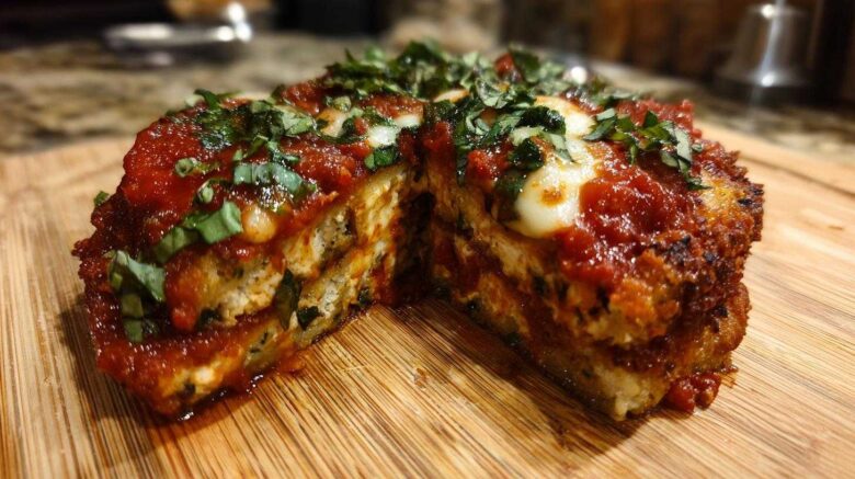Eggplant Parmesan Stack with Herbs