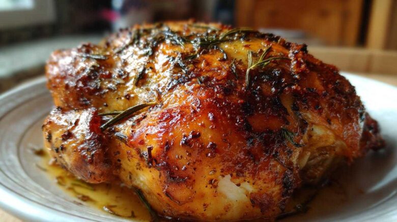 Garlic Herb Butter Rotisserie Chicken