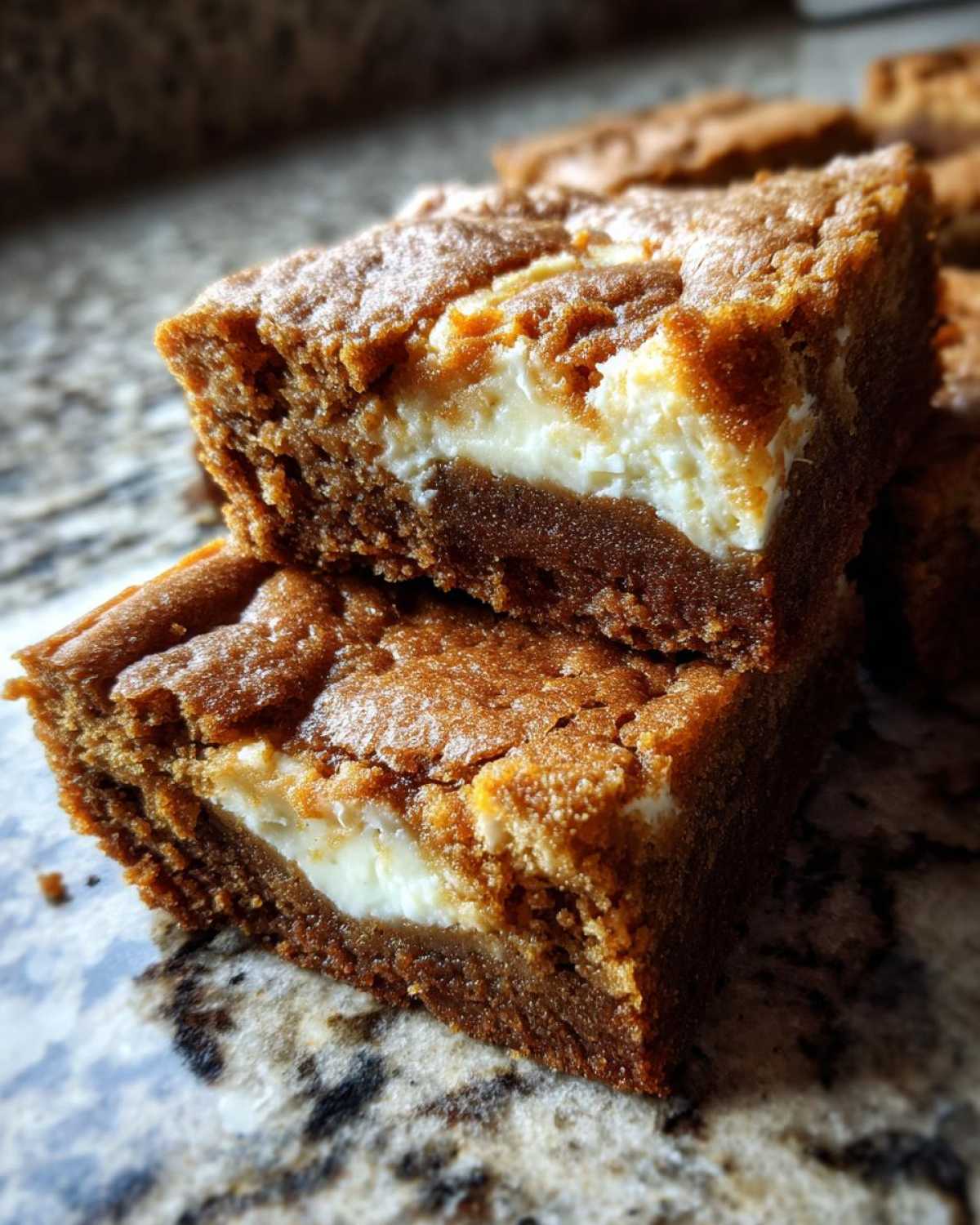 Gingerbread Blondie Bars with Cream Cheese Swirl - detail 1