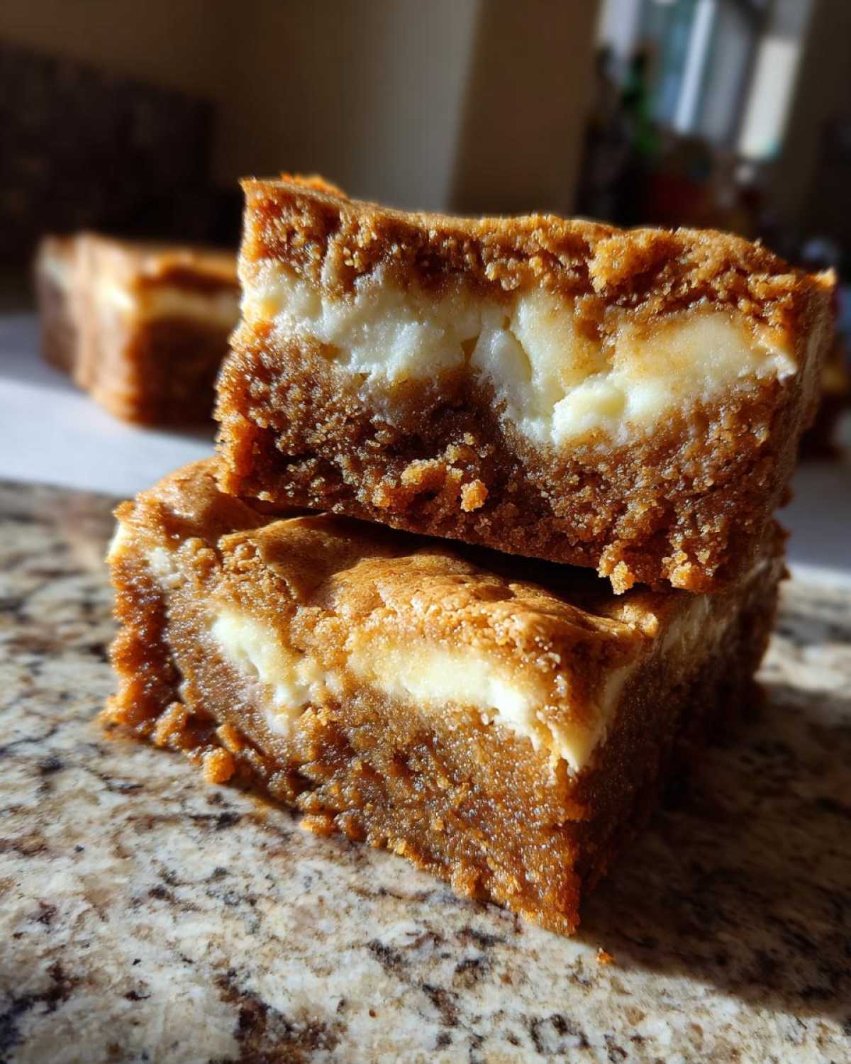 Gingerbread Blondie Bars with Cream Cheese Swirl - detail 2