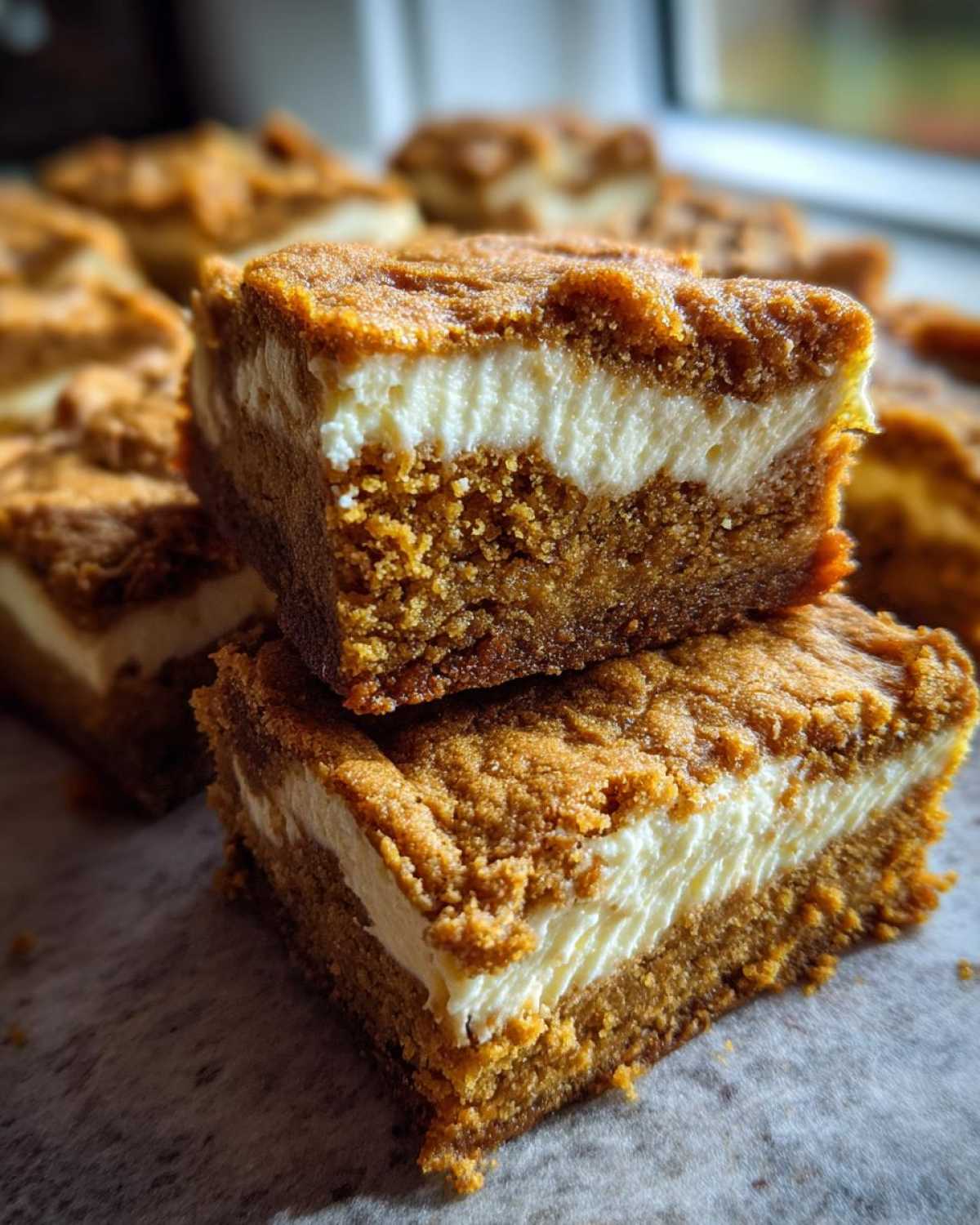 Gingerbread Blondie Bars with Cream Cheese Swirl - detail 3