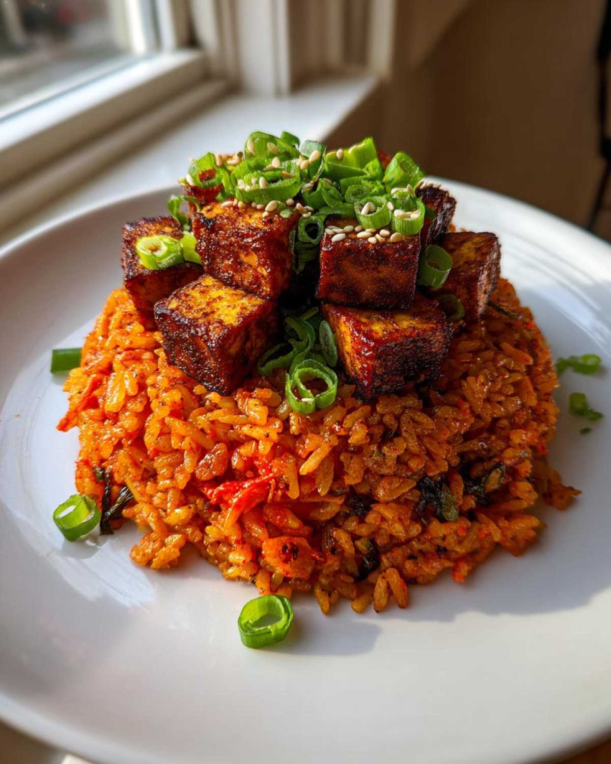 Kimchi Fried Rice with Crispy Tofu - detail 2