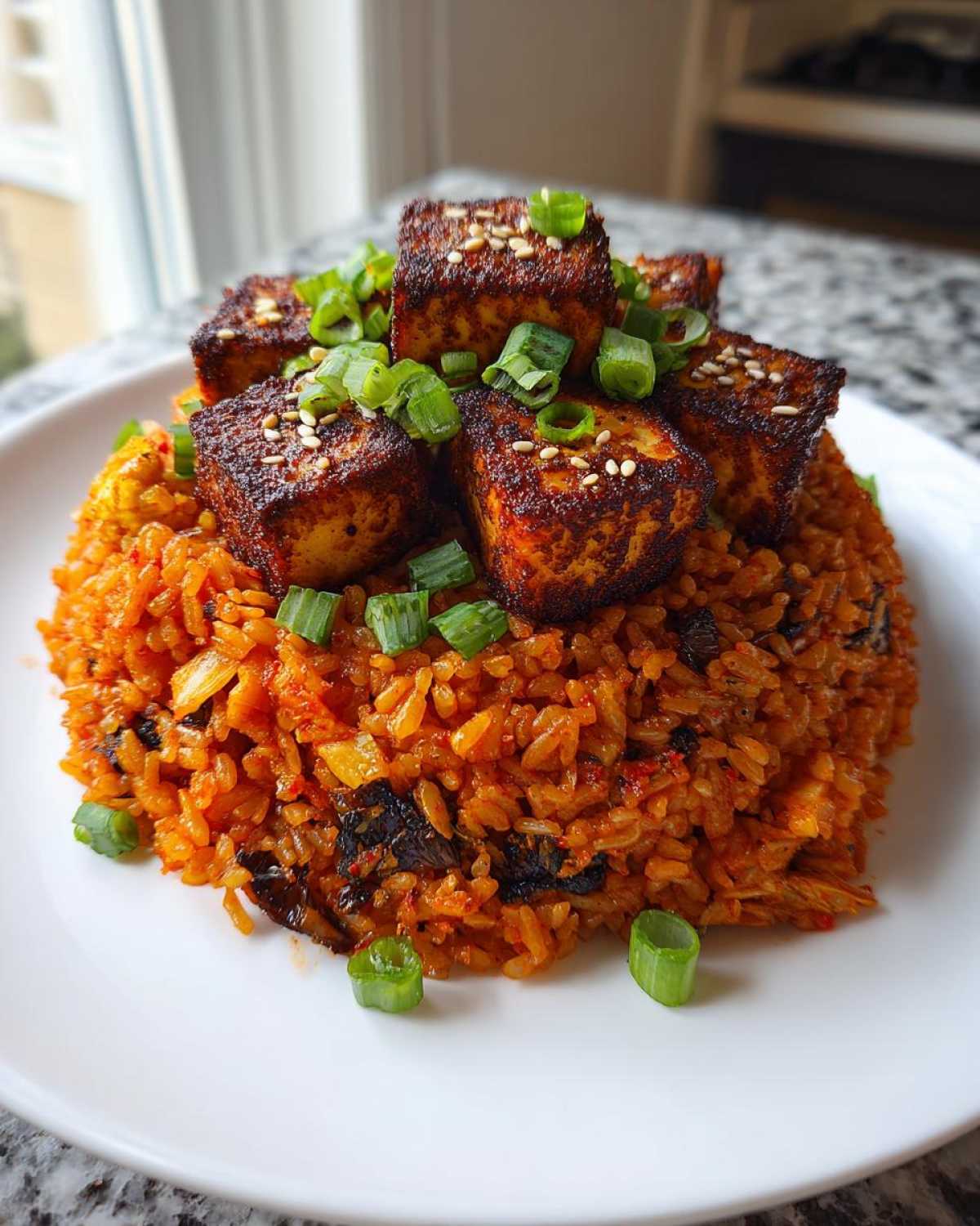Kimchi Fried Rice with Crispy Tofu - detail 3
