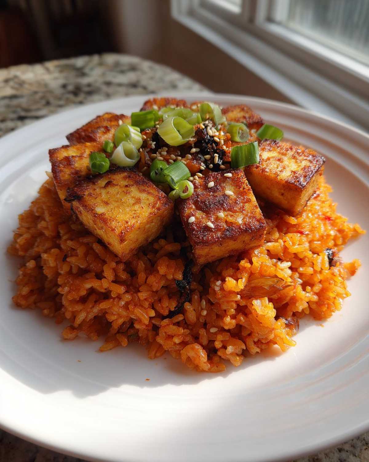 Kimchi Fried Rice with Crispy Tofu - detail 4