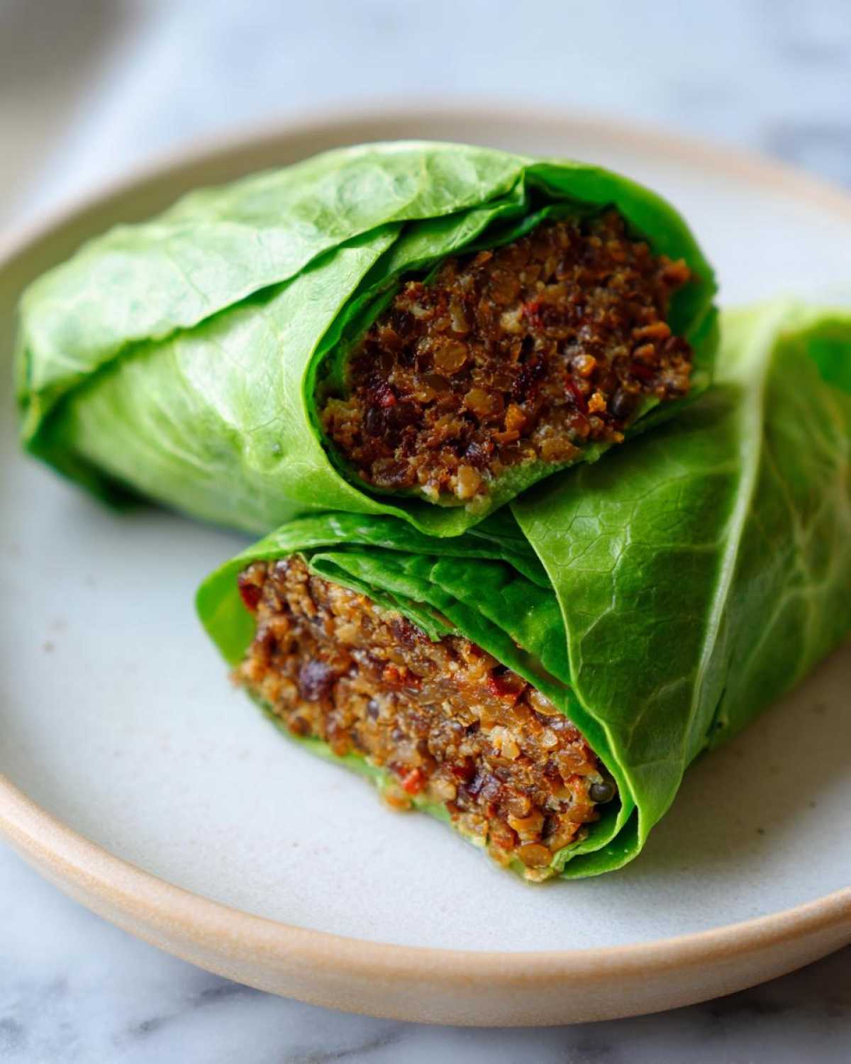 Lentil Walnut Meatloaf Wraps - detail 2