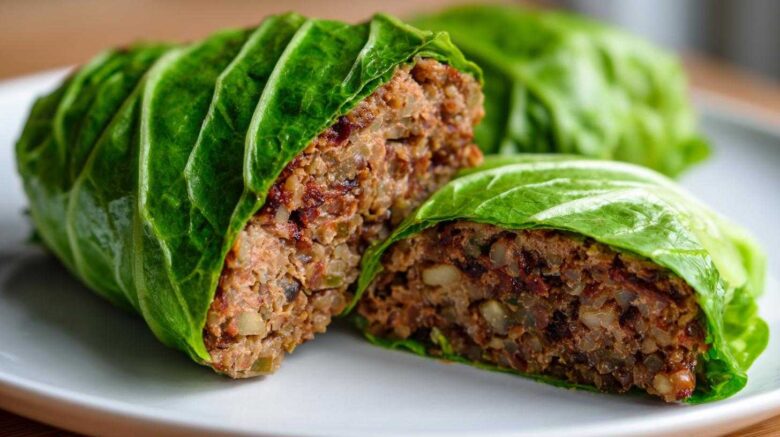 Lentil Walnut Meatloaf Wraps