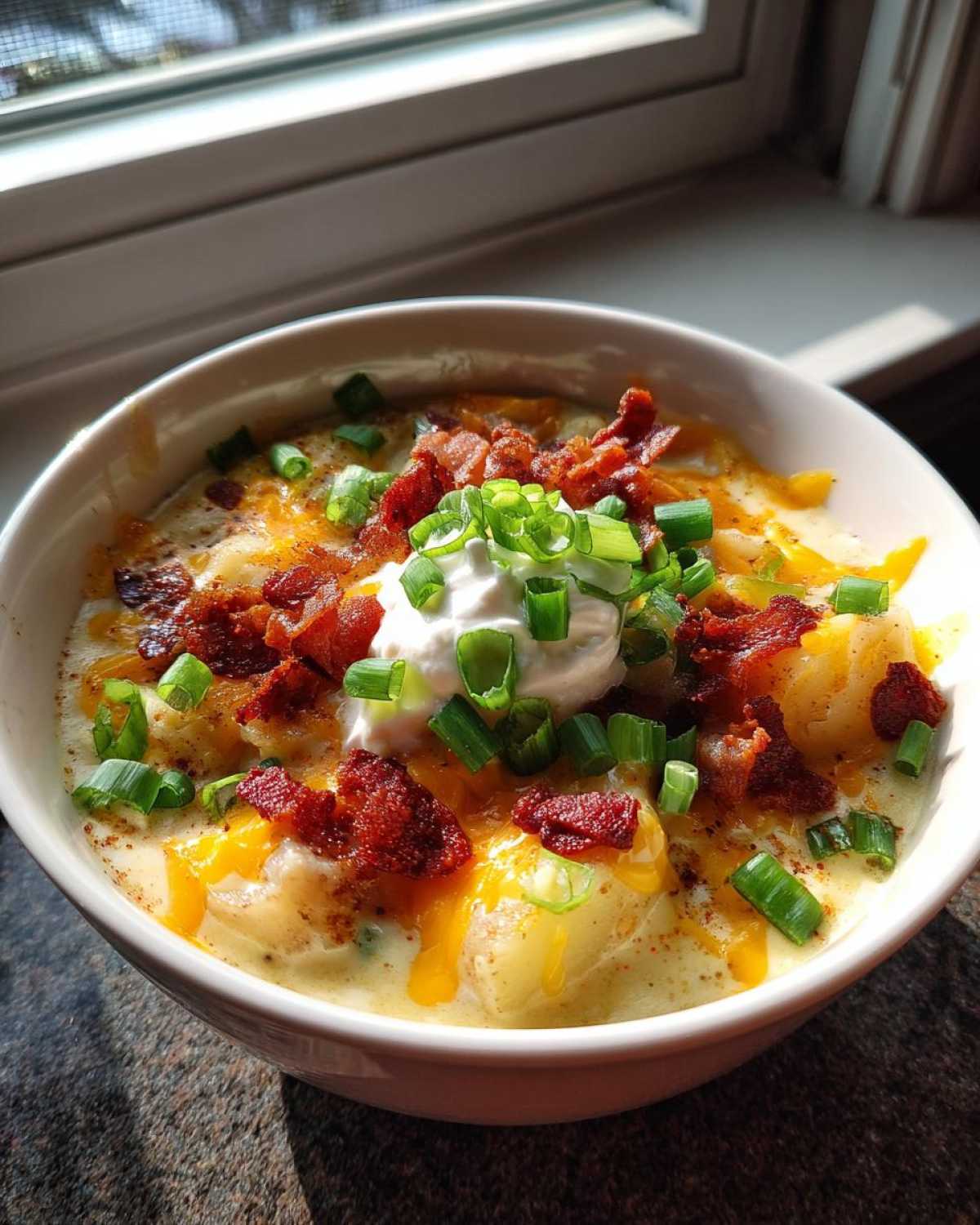 Loaded Baked Potato Soup with Bacon Crumbles - detail 2