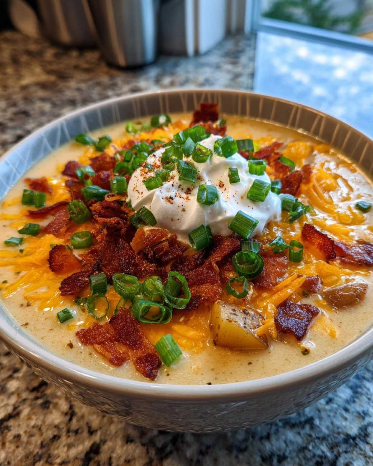 Loaded Baked Potato Soup with Bacon Crumbles - detail 3