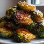 Maple Mustard Glazed Brussels Sprouts