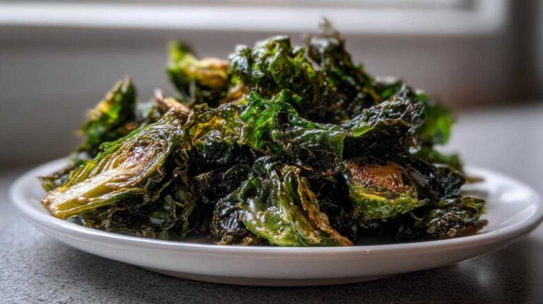 Maple Roasted Brussels Sprout Chips
