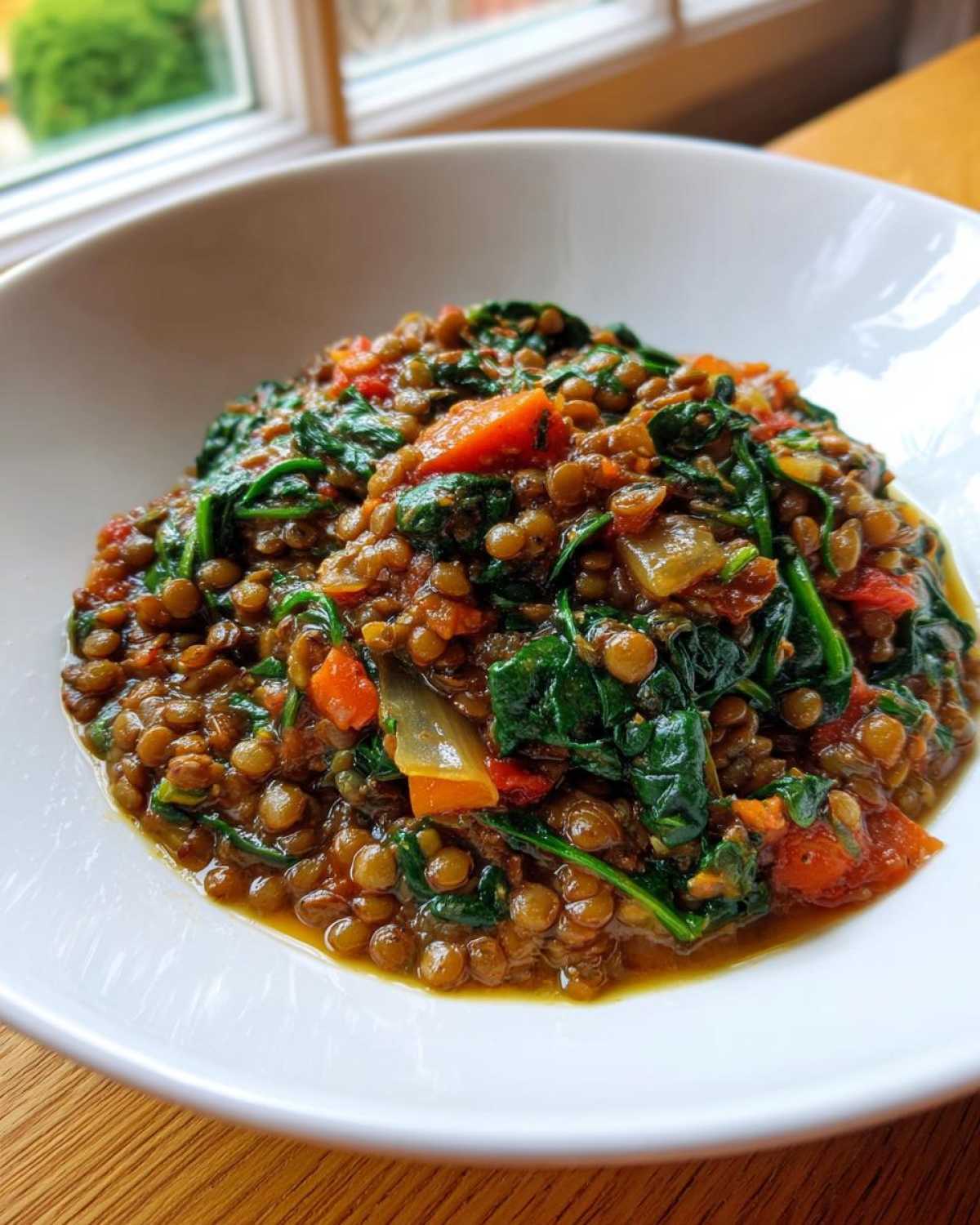 Mediterranean Lentil Spinach Stew - detail 3