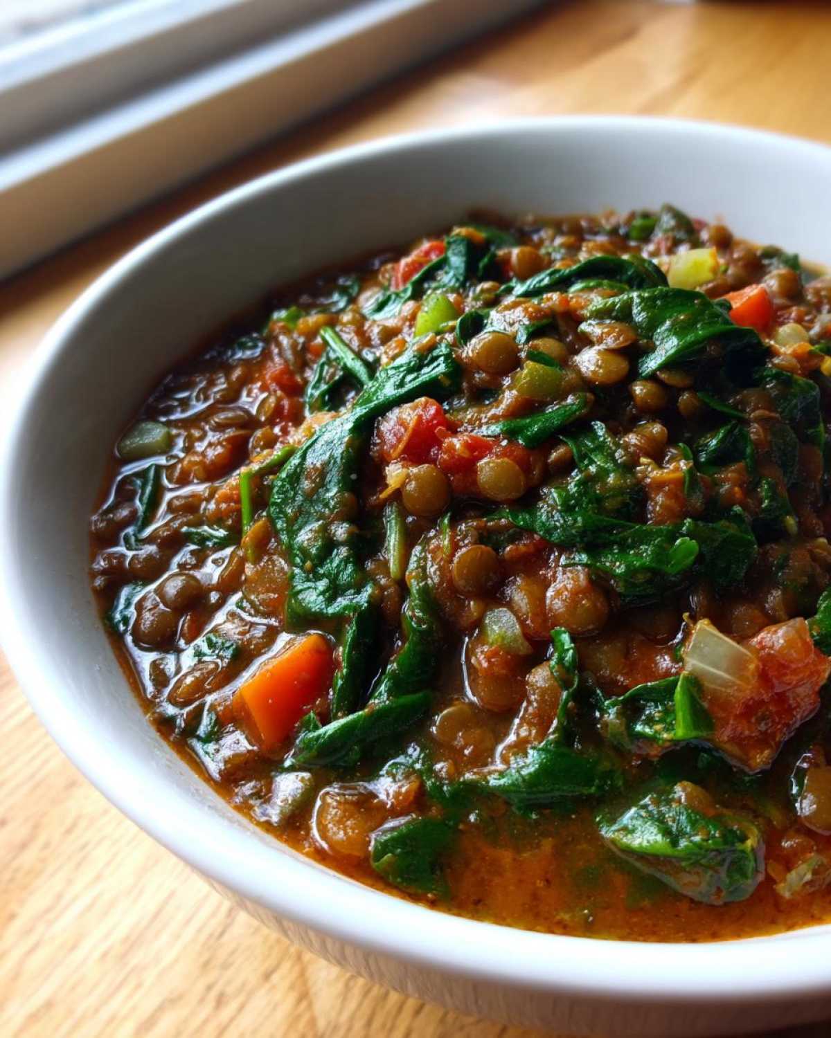 Mediterranean Lentil Spinach Stew - detail 4