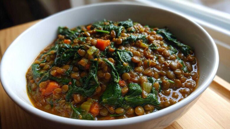 Mediterranean Lentil Spinach Stew