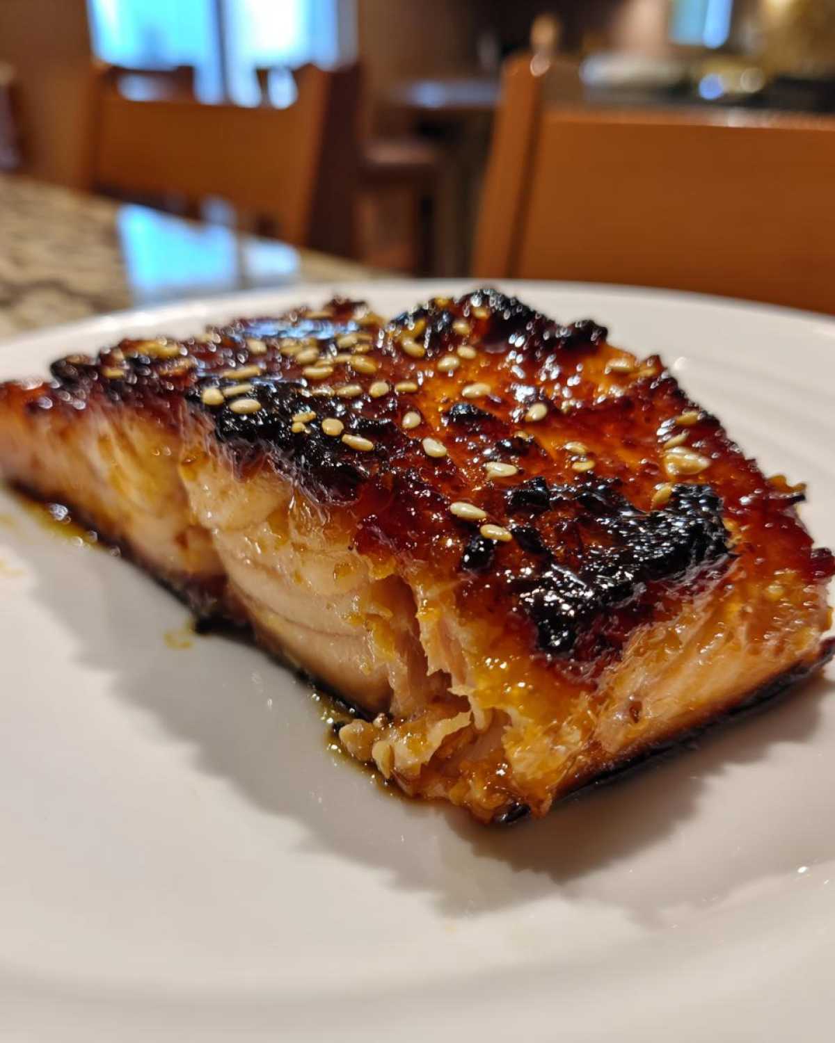 Miso Maple-Glazed Salmon - detail 1