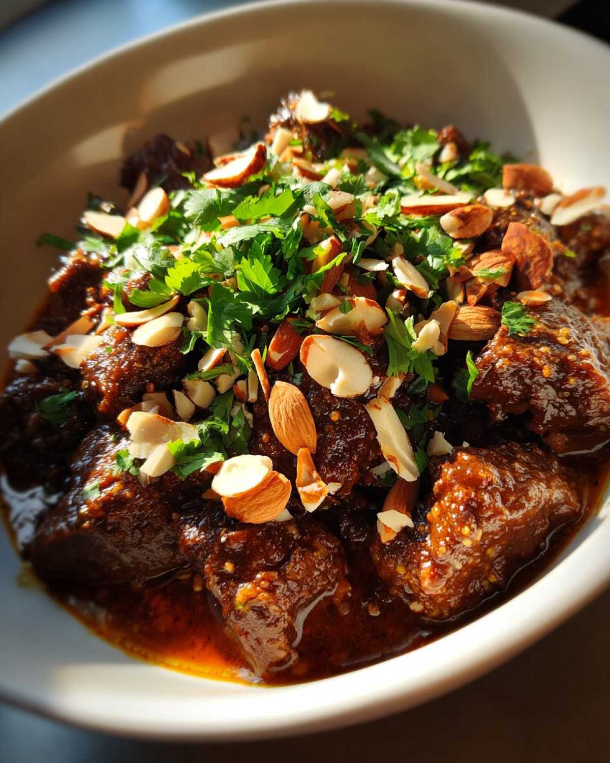 Moroccan-Spiced Beef Stew with Almonds - detail 3