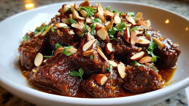 Moroccan-Spiced Beef Stew with Almonds