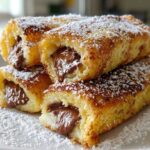 Nutella-Stuffed French Toast Roll-ups