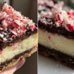 Peppermint Bark Cheesecake Bars