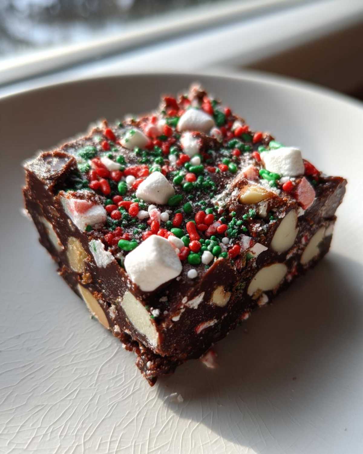 Peppermint Marshmallow Rocky Road Fudge - detail 1