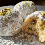 Pistachio Rosewater Snowball Cookies