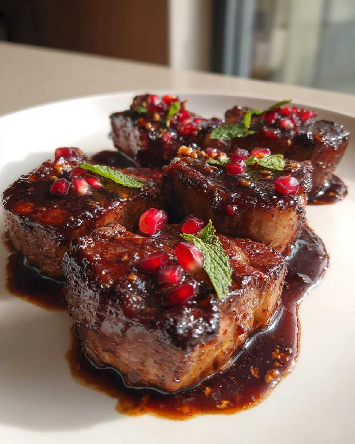 Pomegranate Soy Glazed Lamb Chops - detail 3