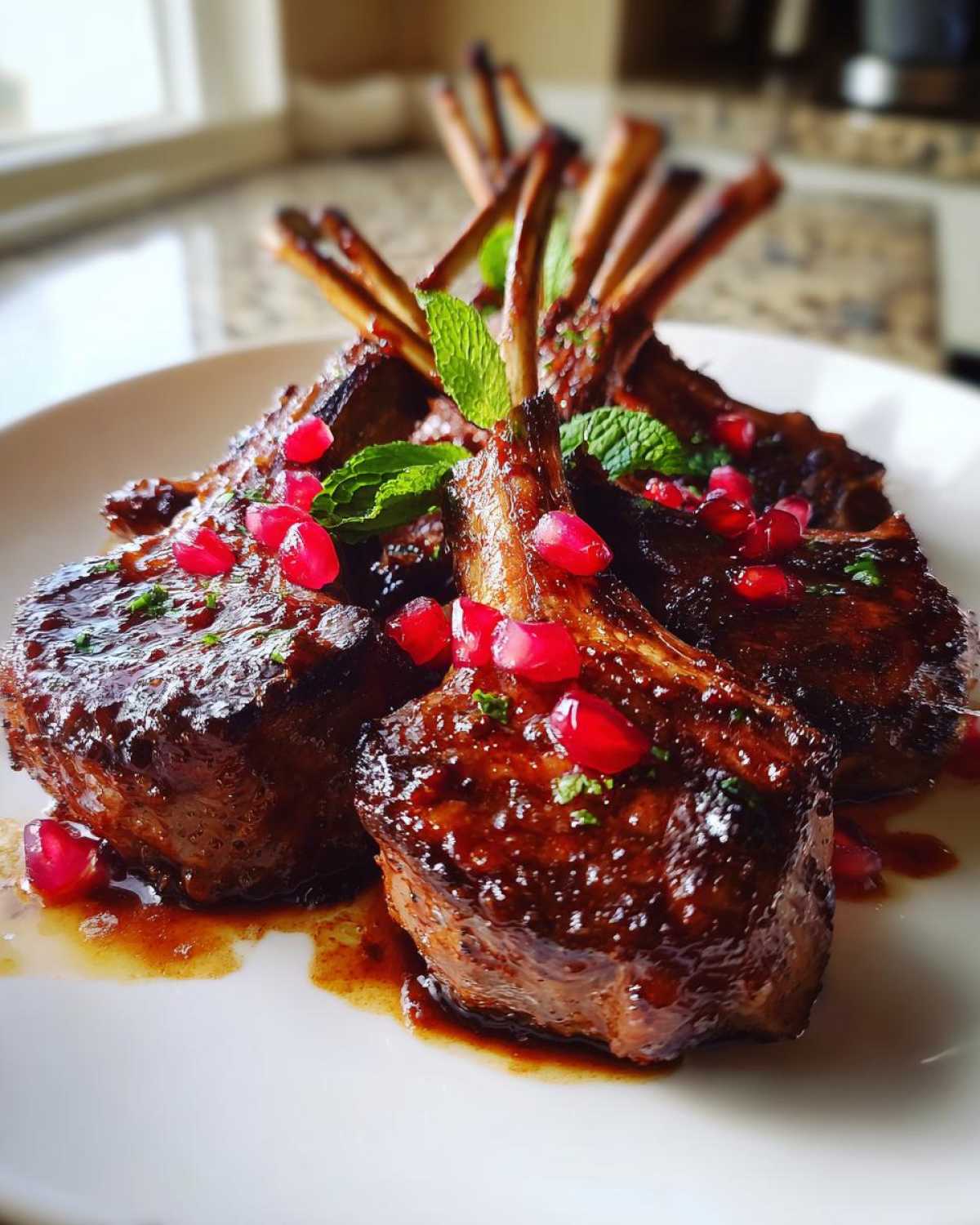 Pomegranate Soy Glazed Lamb Chops - detail 4